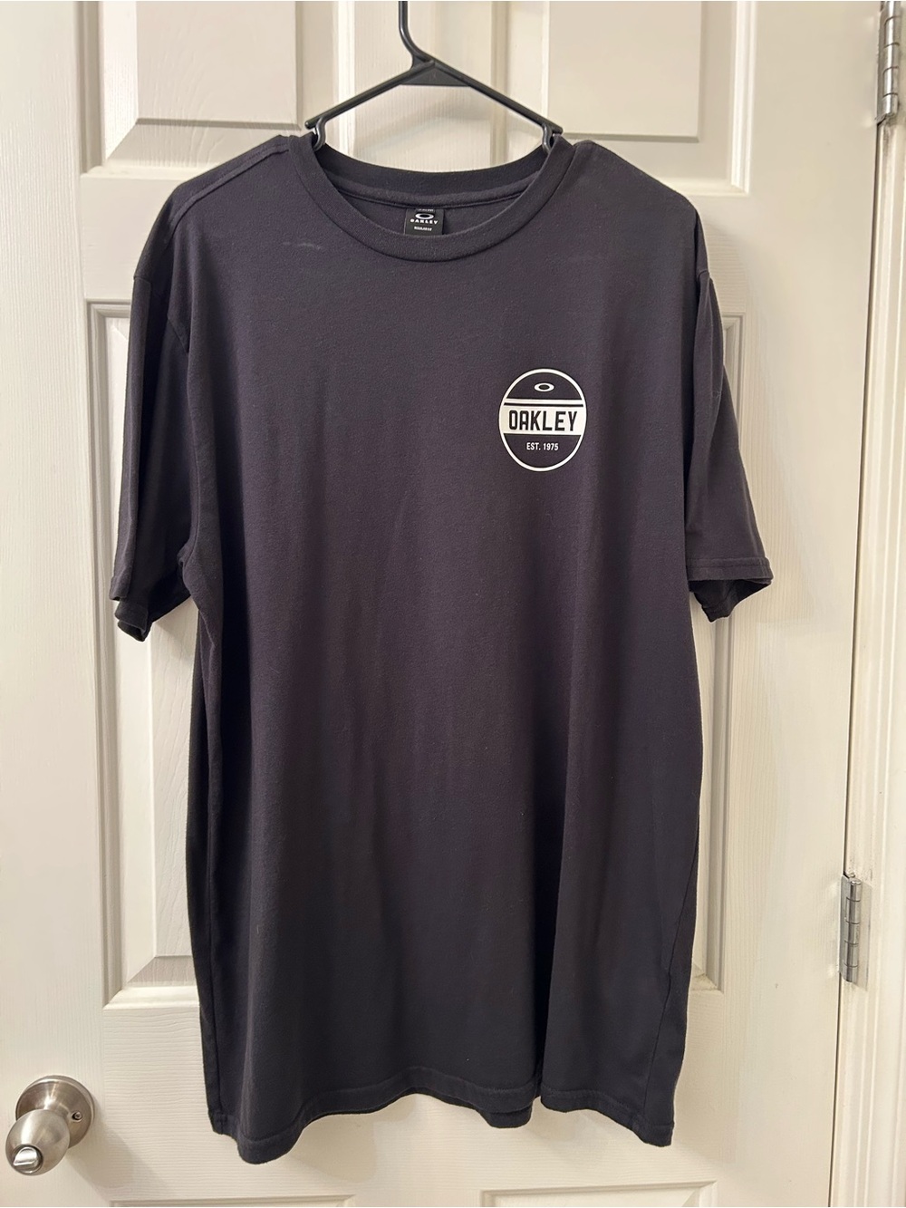 Oakley Men's Black Logo Short Sleeve Crewneck Tee